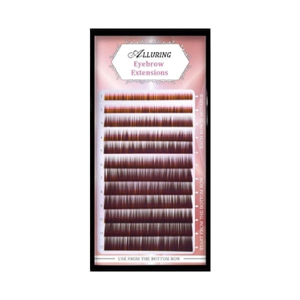 A package of individual lashes in different colors.
