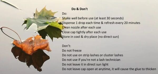 A do and don 't instructions for using a leaf.