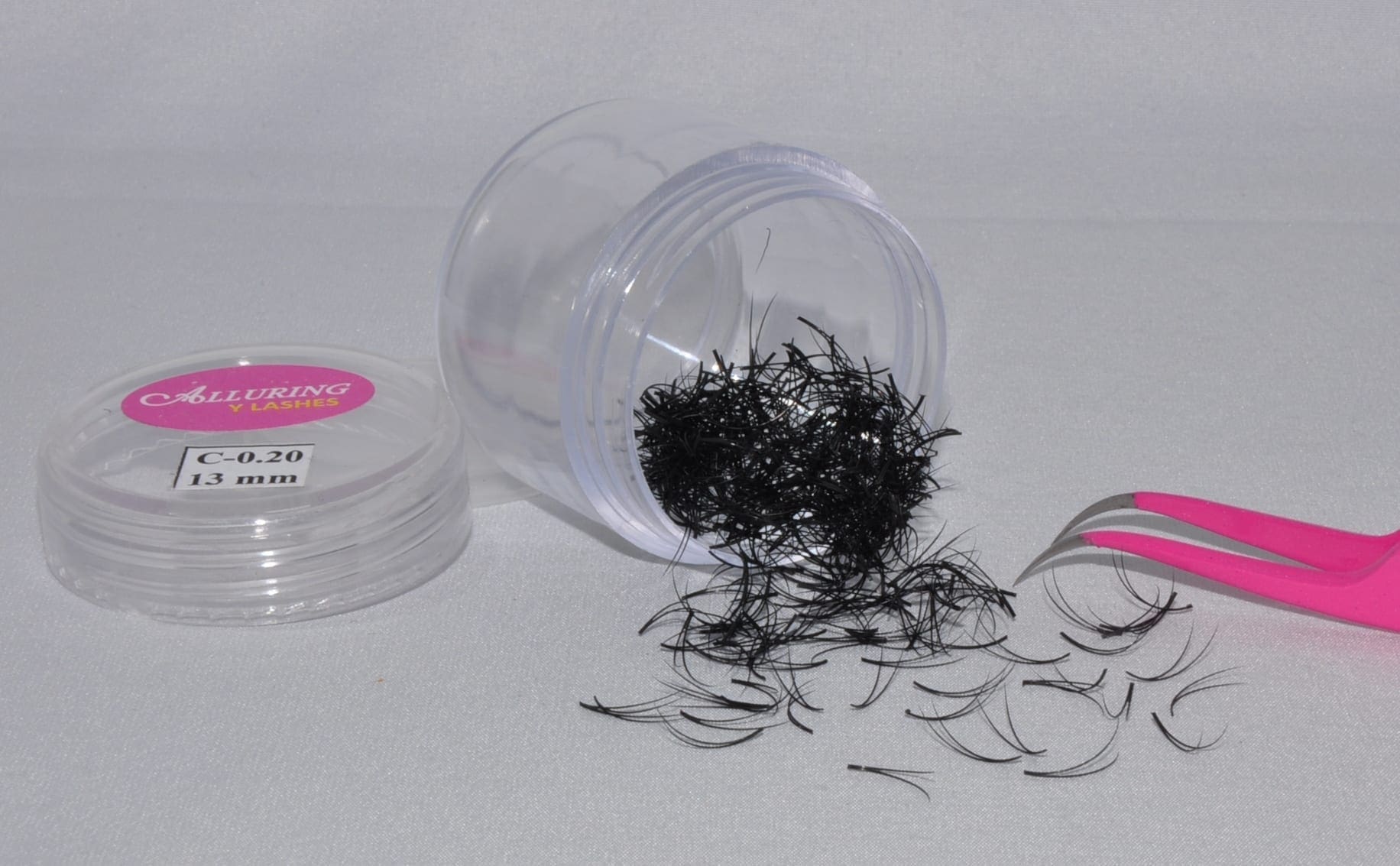 A plastic container with some hair in it