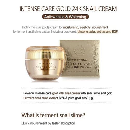 A picture of an intense care gold 2 4 k snail cream.