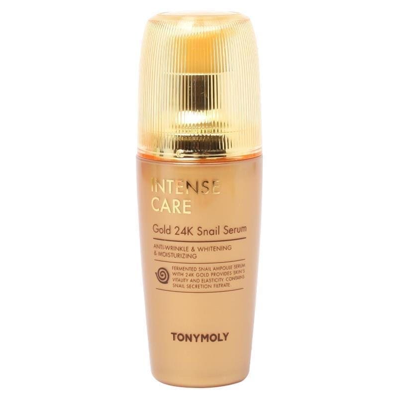 A bottle of tonymoly gold leaf toner serum