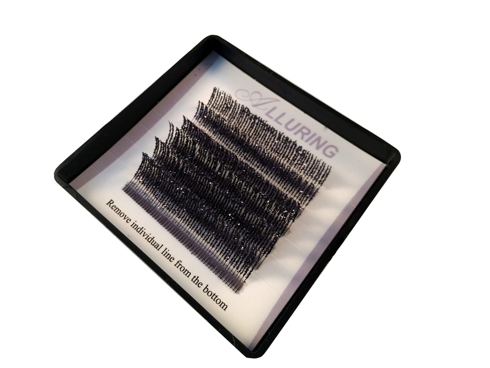 A tray of individual lashes for individuals