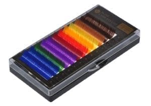 A box of colored pencils in different colors.