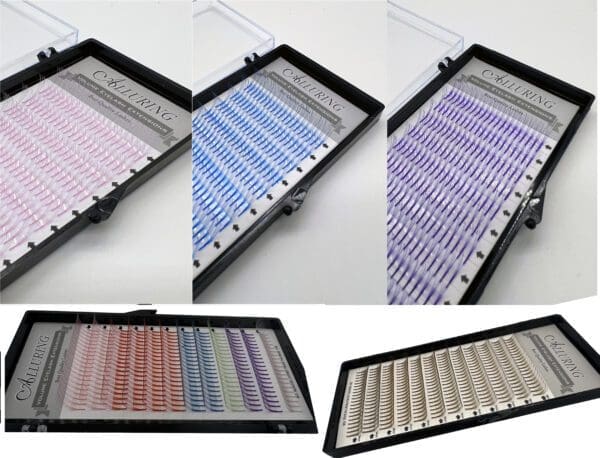Alluring Mixed Colored, Dark Brown Volume Lashes 5D Lash
