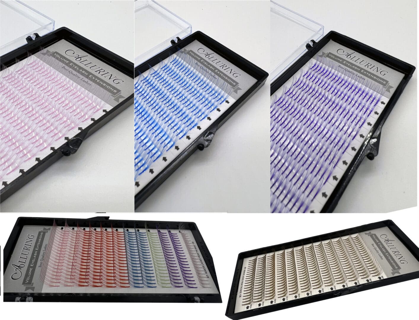 Alluring Mixed Colored, Dark Brown Volume Lashes 5D Lash