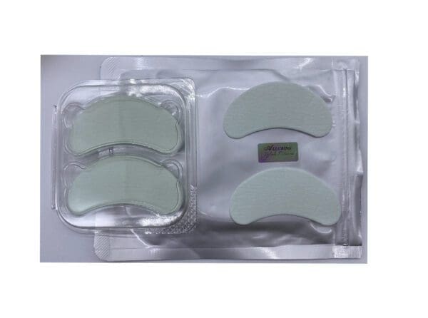 A package of eye patches in the shape of an arch.