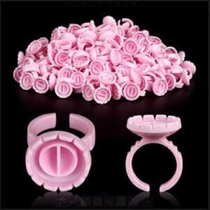 Pink flower rings