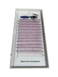 Alluring Volume Color Lashes White Lashes with Pink Tips