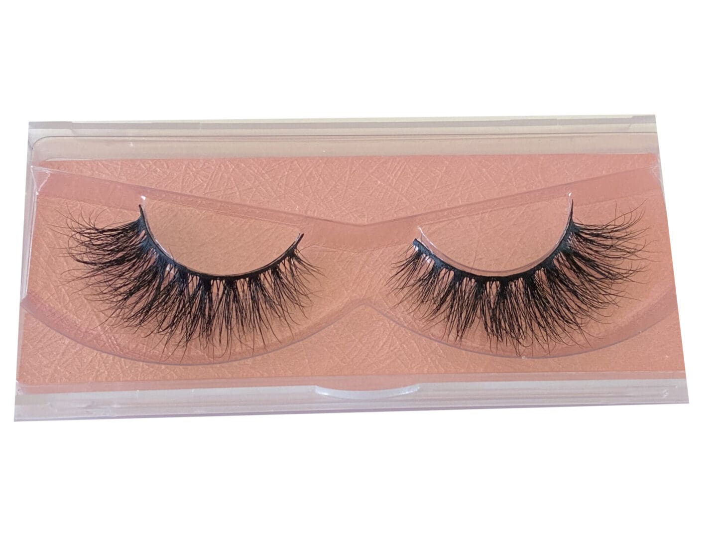 A pair of false eyelashes in a box.