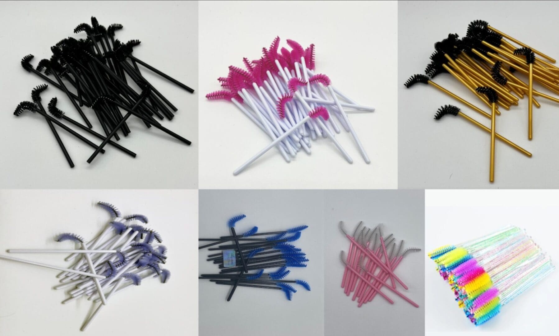 Different kinds of eyelash wands
